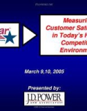 Measuring customer satisfaction in today highly competitive