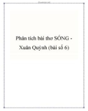 Bài văn mẫu lớp 9: Phân tích bài thơ Sóng Xuân Quỳnh (bài số 6)