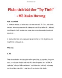 Phân tích bài thơ Tự Tình - Hồ Xuân Hương_1