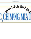 Bài giảng Lịch sử 5 bài 9: Cách mạng mùa thu