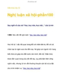 Kiến thức lớp 12 Nghị luận xã hội-phần100