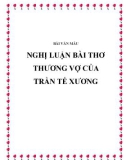 Bài văn mẫu: Nghị luận bài thơ Thương vợ của Trần Tế Xương