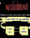 Bài giảng Ngữ văn 10 - Bình ngô đại cáo (Phần 1: Tác giả Nguyễn Trãi)