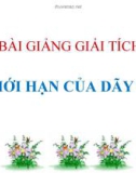 Bài giảng Giải tích 11 chương 4 bài 1: Giới hạn của dãy số