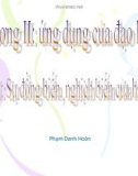 Bài giảng Giải tích 12 - Bài 1: Sự đồng biến, nghịch biến của hàm số (Phạm Danh Hoàn)