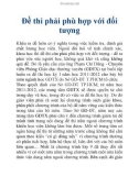 Đề thi phải phù hợp với đối tượng