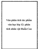 Văn phân tích tác phẩm văn học lớp 12: phân tích nhân vật Huấn Cao