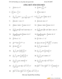 Ôn tập hệ thống các công thức tính nguyên hàm - Công thức tính tích phân