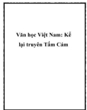 Bài văn mẫu: Kể lại truyên Tấm Cám