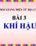 Bài giảng Địa lý 5 bài 3: Khí hậu