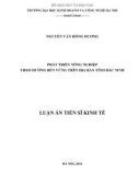 Luận án Tiến sĩ Kinh tế: Phát triển nông nghiệp theo hướng bền vững trên địa bàn tỉnh Bắc Ninh