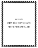 Bài văn mẫu: Phân tích truyện ngắn Những ngôi sao xa xôi