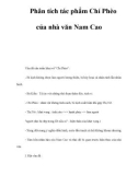 Phân tích tác phẩm Chí Phèo của nhà văn Nam Cao