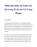 Phân tích nhân vật Xuân Tóc Đỏ trong Số đỏ của Vũ Trọng Phụng