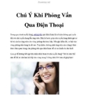 Chú Ý Khi Phỏng Vấn Qua Điện Thoại