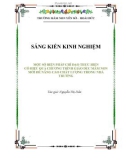 Sáng kiến kinh nghiệm đề tài: Một số biện pháp chỉ đạo thực hiện có hiệu quả chương trình giáo dục mầm non mới để nâng cao chất lượng chăm sóc giáo dục trẻ trong trường mầm non Yên Sở