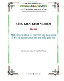 Sáng kiến kinh nghiệm đề tài: Một số biện pháp tổ chức tốt các hoạt động lễ hội và ngoại khóa cho trẻ mẫu giáo lớn