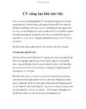 CV sáng tạo khi xin việc