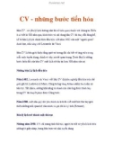 CV - những bước tiến hóa