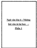 Những bài văn kể chuyện hay lớp 6 - Phần 1