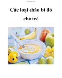 Các loại cháo bí đỏ cho trẻ