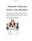 Thăng chức, không tăng lương: Có nên chấp nhận