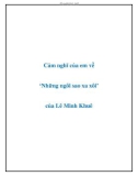 Văn mẫu lớp 9: Cảm nghĩ của em về Những ngôi sao xa xôi của Lê Minh Khuê