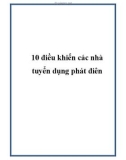 10 điều khiến các nhà tuyển dụng phát điên