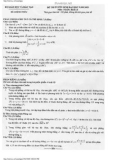 Đề thi và đáp án chính thức môn Toán khối D năm 2009 của Bộ Giáo Dục-Đào Tạo