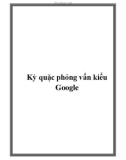 Kỳ quặc phỏng vấn kiểu Google