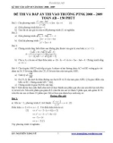 KÌ THI VÀO LỚP 10 NĂM HỌC 2008 - 2009 ĐỀ THI VÀ ĐÁP ÁN THI VÀO TRƯỜNG PTNK 2008