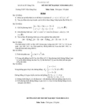 Đề thi và đáp án thi thử ĐH môn Toán năm 2010_THPT Trần Hưng Đạo lần 1