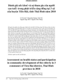 Đánh giá sức khoẻ và sự tham gia của người cao tuổi trong phát triển cộng đồng tại 3 xã của huyện Tiền Hải, tỉnh Thái Bình năm 2010