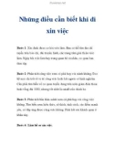 Những điều cần biết khi đi xin việc