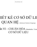 Thiết kế cơ sở dữ liệu quan hệ - Phần 6: Chuẩn hóa cơ sở dữ liệu