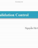 Bài giảng Lập trình WebForm: Validation control - ThS. Nguyễn Hà Giang