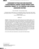 Đánh giá tổn thương da và đau của người bệnh ung thư có xạ trị tại Bệnh viện 19 – 8 và một số yếu tố liên quan
