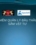 Bài giảng Phần mềm quản lý đấu thầu mua sắm vật tư