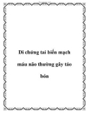 Di chứng tai biến mạch máu não thường gây táo bón