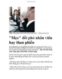 'Mẹo' đối phó nhân viên hay than phiền