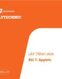 Bài giảng Lập trình Java 2 - Bài 7: Applets