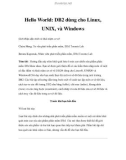 Hello World: DB2 dùng cho Linux, UNIX, và Windows