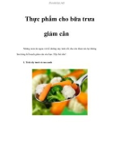 Thực phẩm cho bữa trưa giảm cân