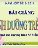 Bài giảng Dinh dưỡng trẻ em: Chương III - GV. Thân Thị Diệp Nga