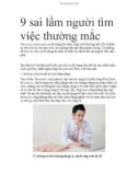 9 sai lầm người tìm việc thường mắc