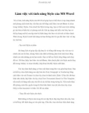 Làm việc với tính năng Style của MS Word