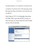 Cải thiện Windows với TweakNow PowerPack 2010