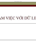 Làm việc với dữ liệu