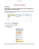 MS Access - Tạo bảng