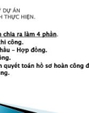 Bài giảng Quản lý dự án: Lộ trình thực hiện